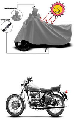 Gromaa Two Wheeler Cover for Royal Enfield(Grey)