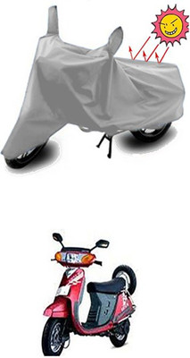 Gromaa Two Wheeler Cover for Kinetic(Silver)