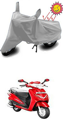 Gromaa Two Wheeler Cover for Hero(Silver)