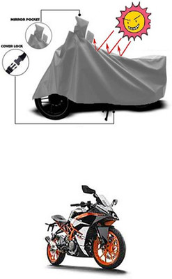 Gromaa Two Wheeler Cover for Kawasaki(RC 390, Grey)