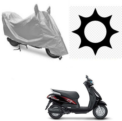 SRENTERPRISES Two Wheeler Cover for Suzuki(Swish, Silver)