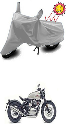 Gromaa Two Wheeler Cover for Royal Enfield(Silver)