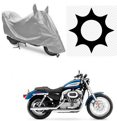 SRENTERPRISES Two Wheeler Cover for Harley Davidson(XL 883, Silver)