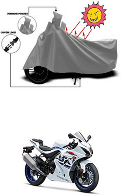 Gromaa Two Wheeler Cover for Suzuki(Grey)