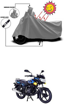 Wild Panther Two Wheeler Cover for Bajaj(Discover 125 DTS-i, Grey)