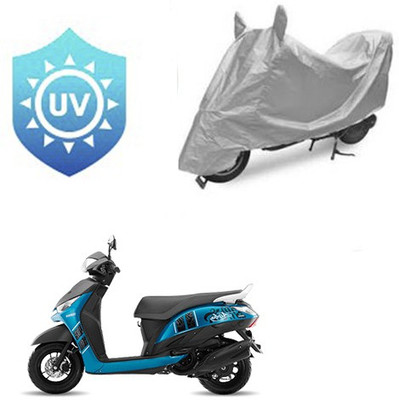 SRENTERPRISES Two Wheeler Cover for Yamaha(Alpha, Silver)
