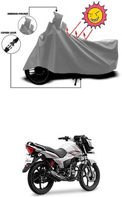 Gromaa Two Wheeler Cover for TVS(Victor New, Grey)