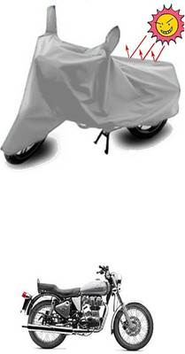 Gromaa Two Wheeler Cover for Royal Enfield(Silver)