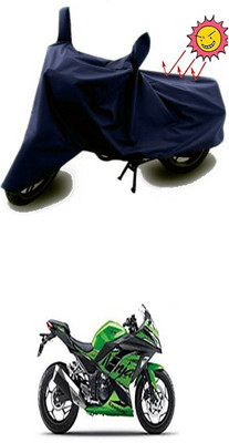 Wild Panther Two Wheeler Cover for Kawasaki(Ninja 300, Blue)
