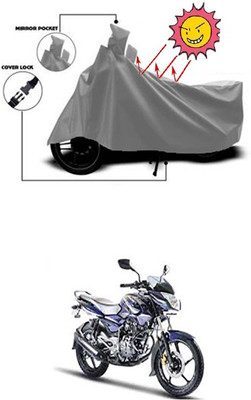 Gromaa Two Wheeler Cover for Bajaj(Grey)