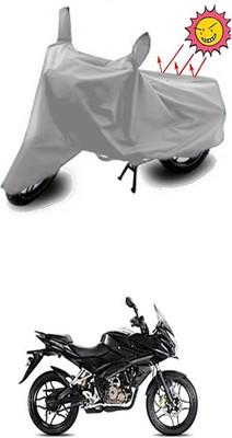 Gromaa Two Wheeler Cover for Bajaj(Silver)