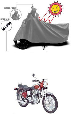Wild Panther Two Wheeler Cover for Royal Enfield(Machismo 350, Grey)