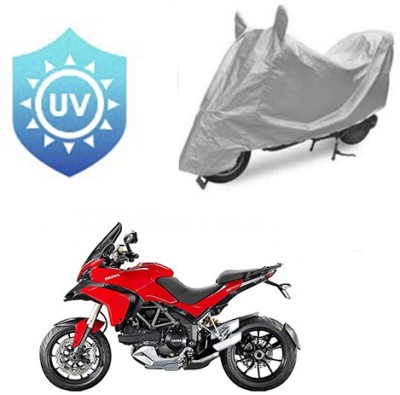 RPSENTTERPR Waterproof Two Wheeler Cover for Ducati(Multistrada, Silver)