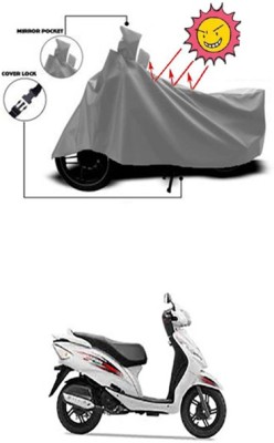 Wild Panther Two Wheeler Cover for TVS(Wego, Grey)