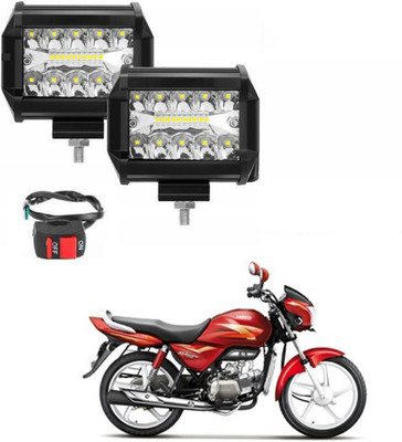 RWT 54W 18 LED Fog Lamp With On-Off Switch - 058 Fog Lamp Motorbike LED for Hero (12 V, 54 W)(Splendor Pro, Pack of 2)
