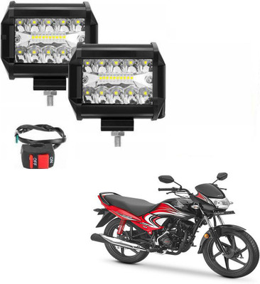 BRPEARl 54W 18 LED Fog Lamp With On-Off Switch - 282 Fog Lamp Motorbike LED for Honda (12 V, 54 W)(Dream Yuga, Pack of 2)
