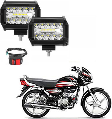 RWT 54W 18 LED Fog Lamp With On-Off Switch - 039 Fog Lamp Motorbike LED for Hero (12 V, 54 W)(CD Deluxe, Pack of 2)