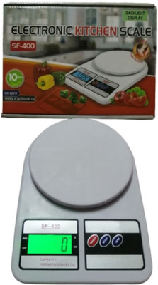 utkrist sf 400 Electronic Digital 1Gram-10 Kg Weight Scale Lcd Kitchen Weight Scale Weighing Scale(White)
