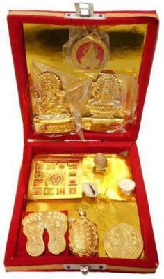KRIWIN Shree Kubr Dhan Laxmi Varsha Brass Yantra kuber Dhan Laxmi Varsha yantra for office and home Brass Yantra(Pack of 1)