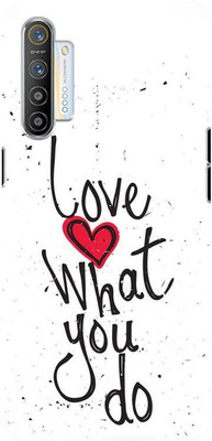 NDCOM Back Cover for REALME X2 Love What You Do Printed(Multicolor, Hard Case, Pack of: 1)