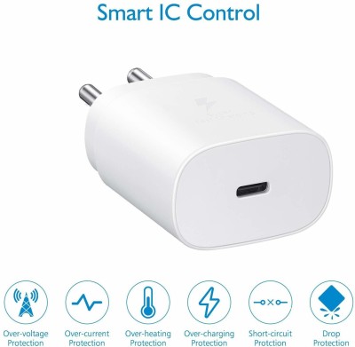Jics Mobile Charger with Detachable Cable(White, Cable Included)