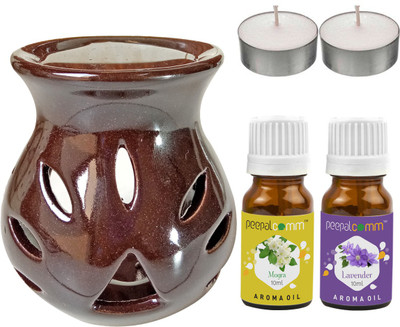 PeepalComm Mogra, Lavender Diffuser Set PC-TDIFF97_BROWN_2TL_MOG-LV(2 x 10 ml)