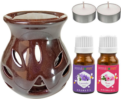 PeepalComm Lavender, Rose Diffuser Set PC-TDIFF97_BROWN_2TL_LV-RS(2 x 10 ml)