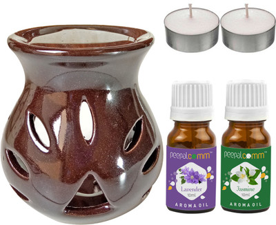 PeepalComm Lavender, Jasmine Diffuser Set PC-TDIFF97_BROWN_2TL_LV-JAS(2 x 10 ml)