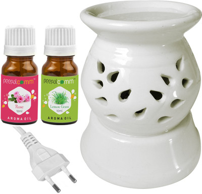 PeepalComm Rose, Lemongrass Diffuser Set PC-130ELEDIFF001-RS-LG(3 x 6.67 ml)