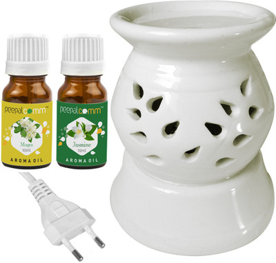 PeepalComm Mogra, Jasmine Diffuser Set PC-130ELEDIFF001-MOG-JAS(3 x 6.67 ml)