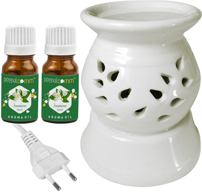 PeepalComm Jasmine Diffuser Set PC-130ELEDIFF001-2JAS(3 x 6.67 ml)
