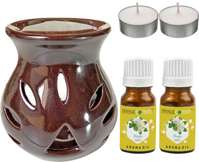PeepalComm Mogra Diffuser Set PC-TDIFF97_BROWN_2TL_2MOG(2 x 10 ml)