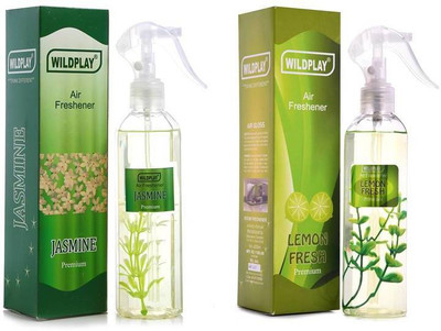 Wildplay JASMINE, LEMON FRESH Spray AIR FRESHNER 08(2 x 1 Units)