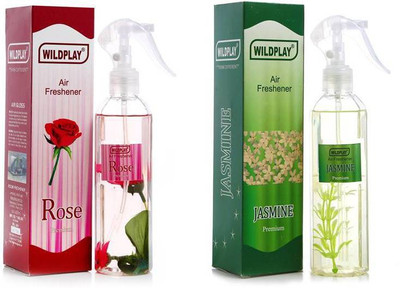 Wildplay Rose & Jasmine Room Air Freshener Spray Combo Room freshener 250ml Rose, 250ml Jasmine(2 x 250 ml)