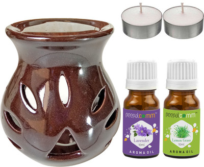 PeepalComm Lavender, Lemongrass Diffuser Set PC-TDIFF97_BROWN_2TL_LV-LG(2 x 10 ml)