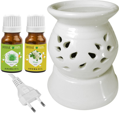 PeepalComm Lemongrass, Mogra Diffuser Set PC-130ELEDIFF001--MOG(3 x 6.67 ml)