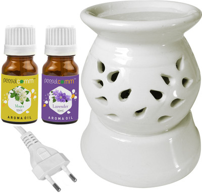 PeepalComm Mogra, Lavender Diffuser Set PC-130ELEDIFF001-MOG-LV(3 x 6.67 ml)
