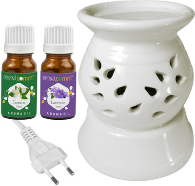 PeepalComm Jasmine, Lavender Diffuser Set PC-130ELEDIFF001-JAS-LV(3 x 6.67 ml)