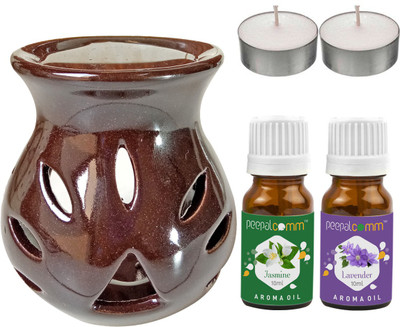 PeepalComm Jasmine, Lavender Diffuser Set PC-TDIFF97_BROWN_2TL_JAS-LV(2 x 10 ml)