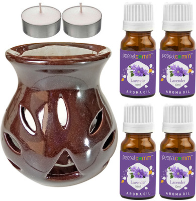 PeepalComm Lavender Diffuser Set PC-TDIFF97_BROWN_2TL_4LV(4 x 10 ml)