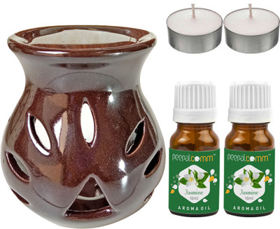 PeepalComm Jasmine Diffuser Set PC-TDIFF97_BROWN_2TL_2JAS(2 x 10 ml)
