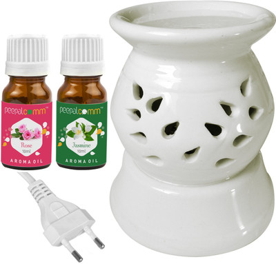 PeepalComm Rose, Jasmine Diffuser Set PC-130ELEDIFF001-RS-JAS(3 x 6.67 ml)