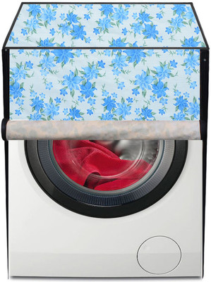 AAVYA UNIQUE FASHION Front Loading Washing Machine  Cover(Width: 60.96 cm, White,Blue)