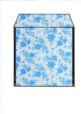 AAVYA UNIQUE FASHION Front Loading Washing Machine  Cover(Width: 60.96 cm, White,Blue)