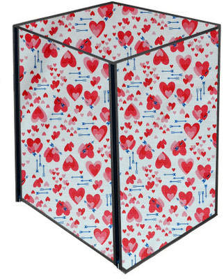 AAVYA UNIQUE FASHION Front Loading Washing Machine  Cover(Width: 60.96 cm, White,RedHeart)