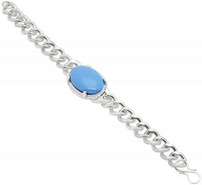 ruby collection Metal Turquoise Silver Coated Bracelet