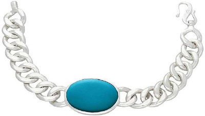 ruby collection Stone Turquoise Silver Bracelet