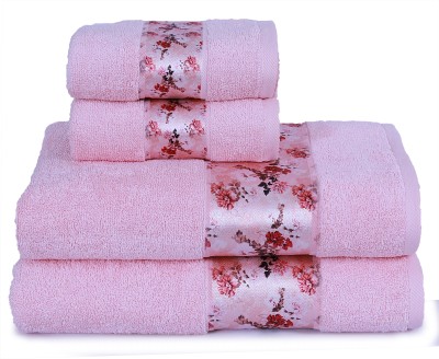 RANGOLI Cotton 450 GSM Bath, Hand Towel Set(Pack of 4)