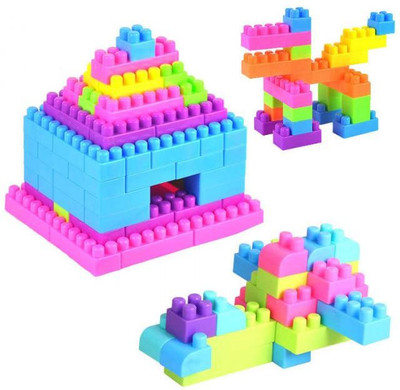 BOZICA 100 PCS Colorful Blocks Brain Building Toy Game Creative Learning Educational Toy Puzzle For Kids(Multicolor)