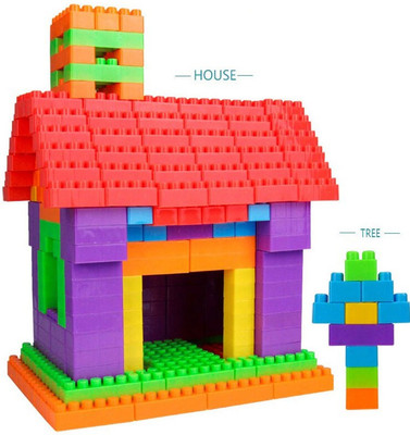 BOZICA 100 Pcs Building Blocks | Creative | Learning | Educational | Toy For Kids | Unbreakable Toy Set(Multicolor)